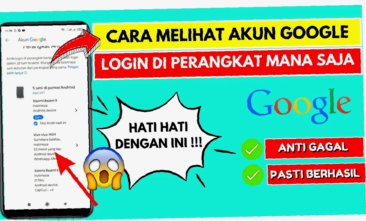 cara melihat perangkat yang login Gmail