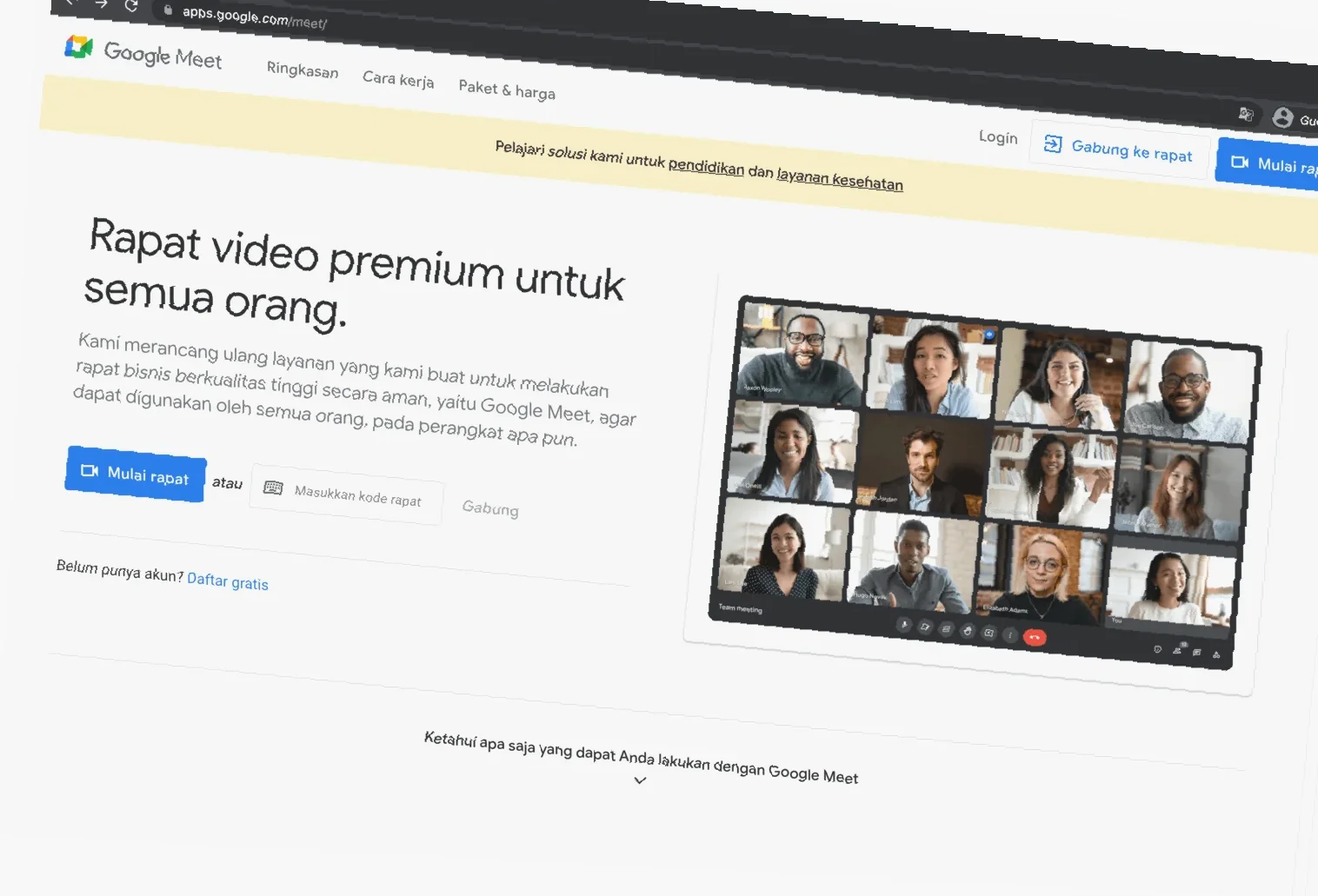 cara menggunakan google meet di hp tanpa aplikasi
